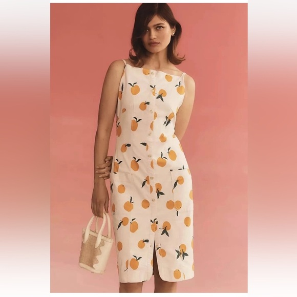 Anthropologie Maeve Colette Dylan Mierzwinski Midi Dress Size SP - Picture 1 of 13